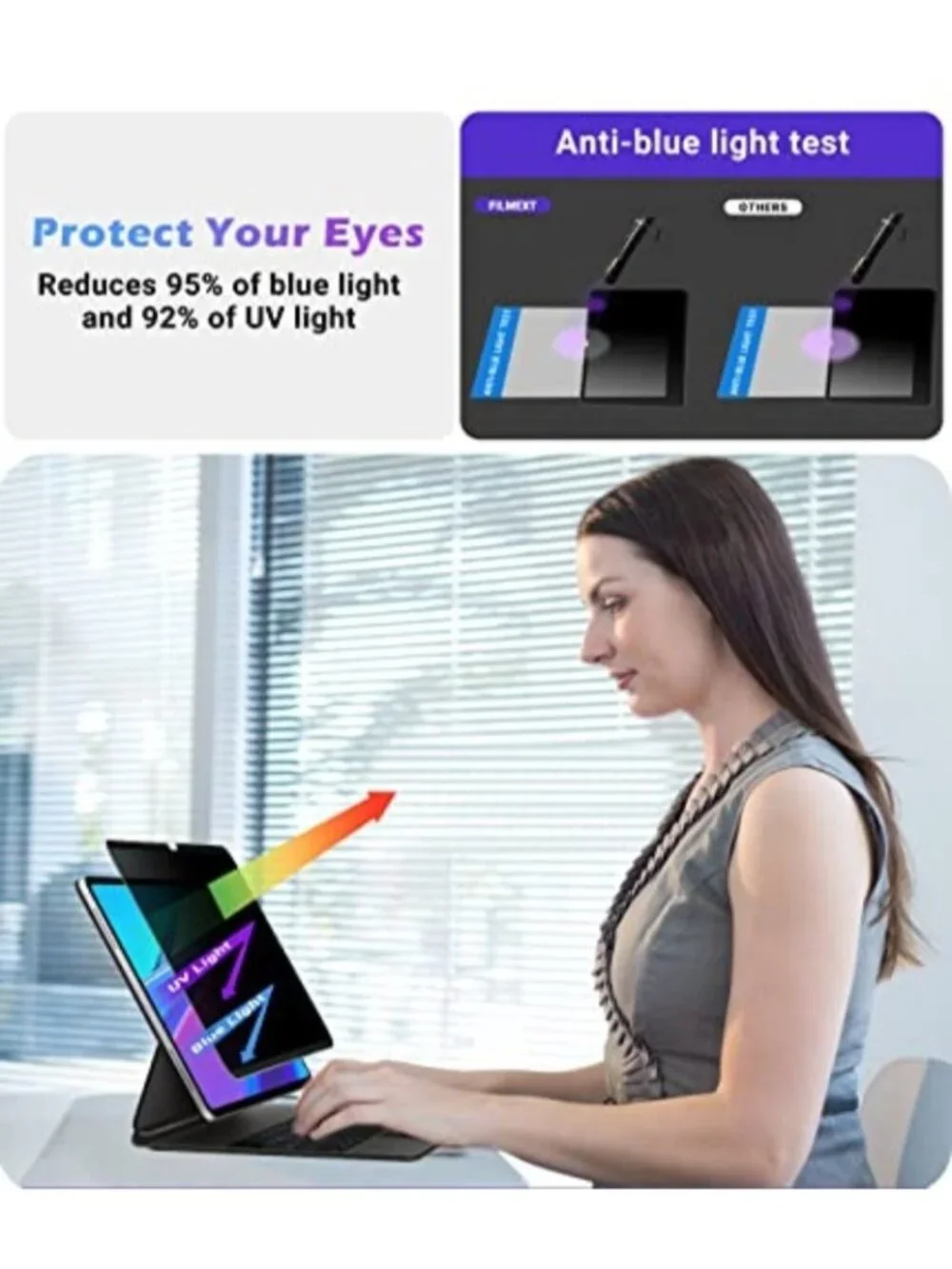 FILMEXT iPad 10th Generation Privacy Screen Protector iPad 10.9 2022, Magnetic A